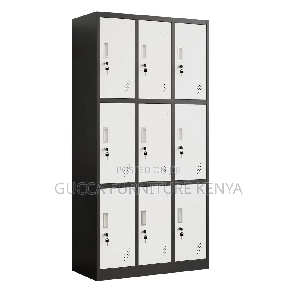 9-locker Metallic Gym Storage Cabinet