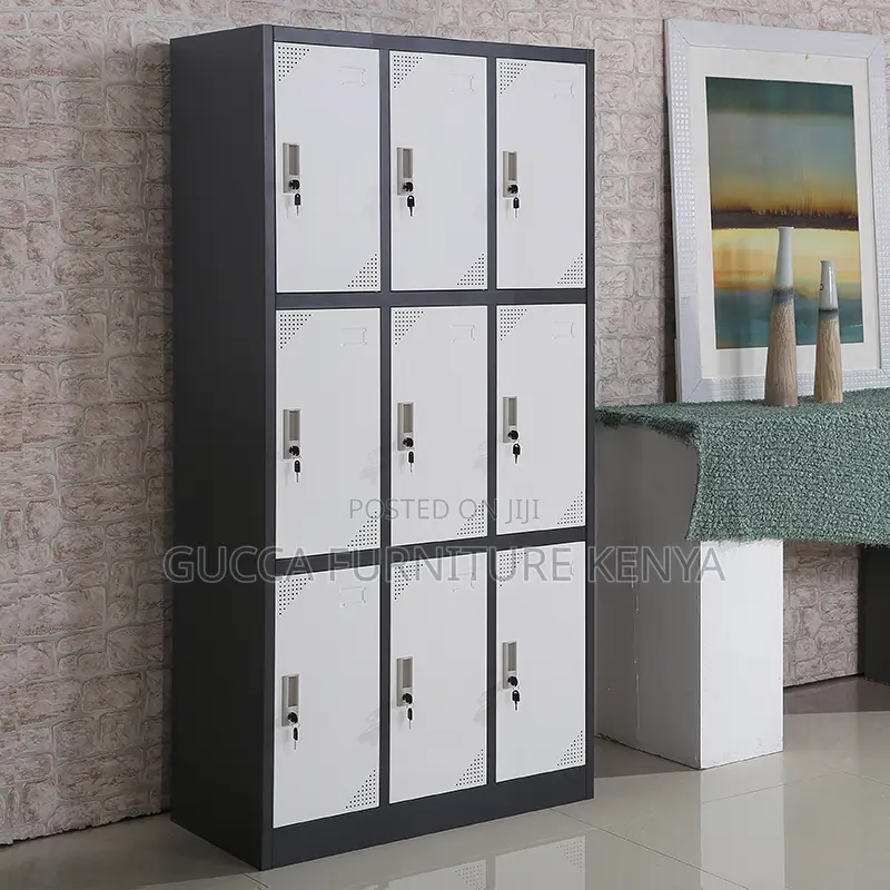 9-locker Metallic Gym Storage Cabinet