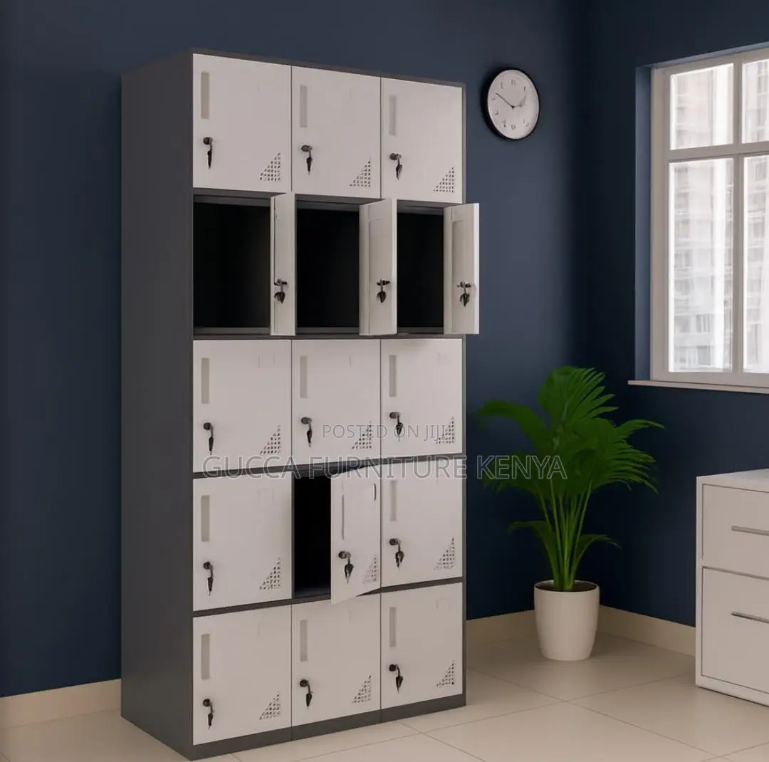 9-locker Metallic Gym Storage Cabinet