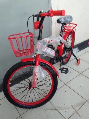 Sturdy Kids Bike Size 20" Red With Front Bucket