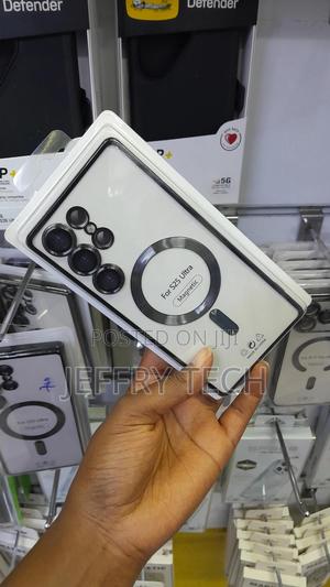 Owkey Samsung Galaxy S25 Ultra Case Magnetic Plated- Black - thumbnail 2