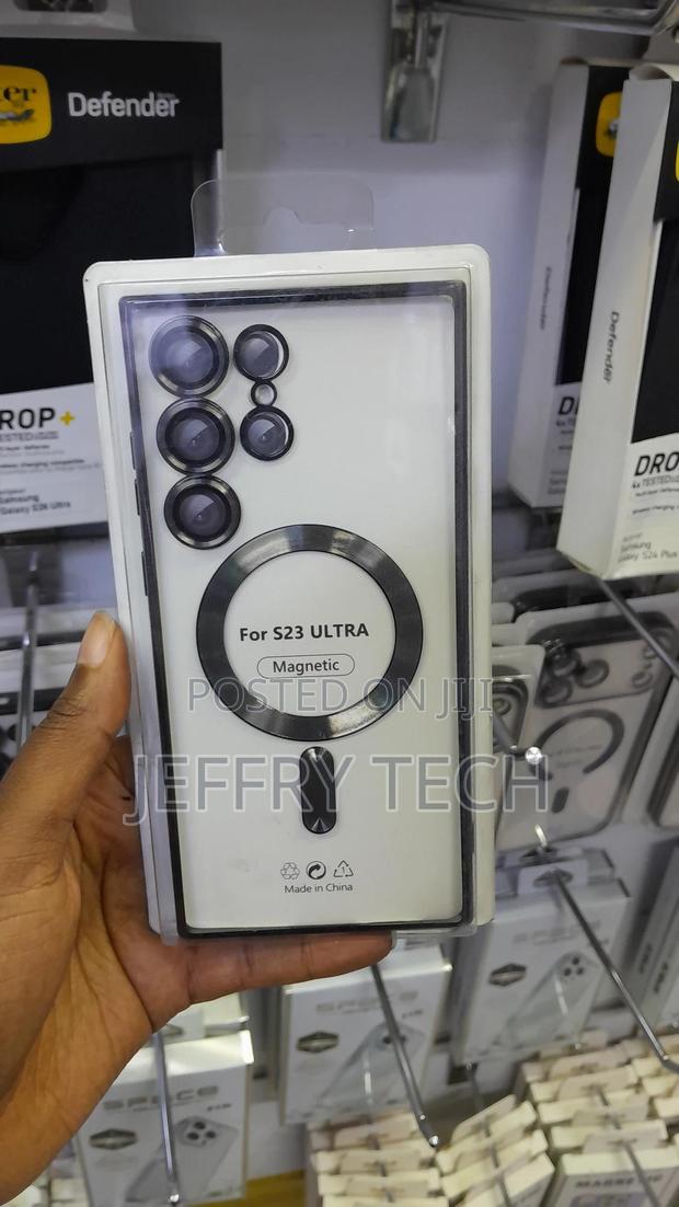 Owkey Samsung Galaxy S25 Ultra Case Magnetic Plated- Black - thumbnail 3