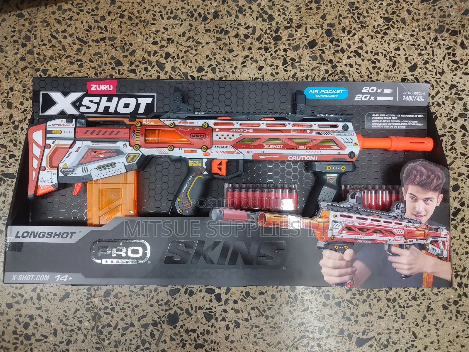 Zuri Giant X-shot Long Shot Blaster 72x43 With 40 Ammunition