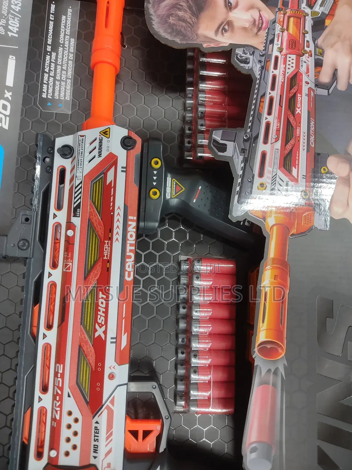 Zuri Giant X-shot Long Shot Blaster 72x43 With 40 Ammunition