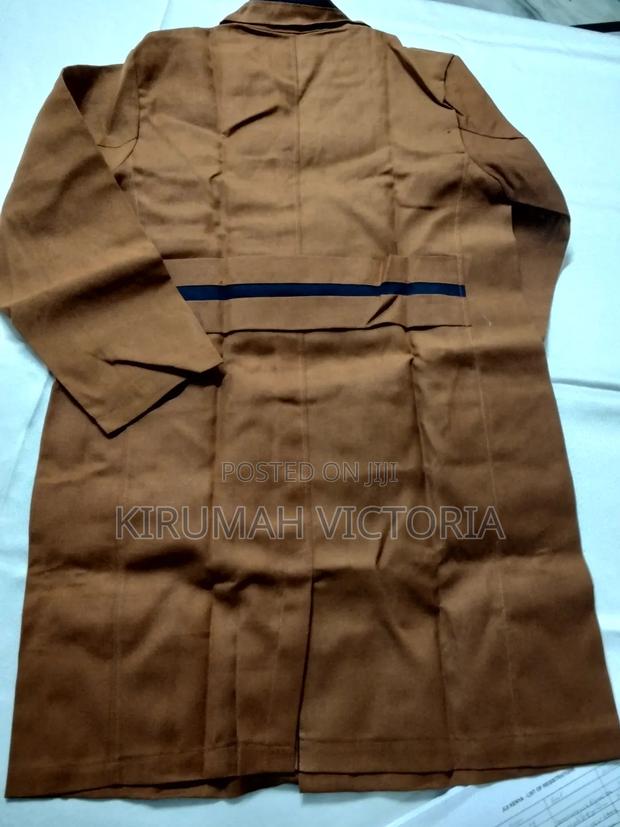 Brown and Navy Blue Dustcoat - thumbnail 2