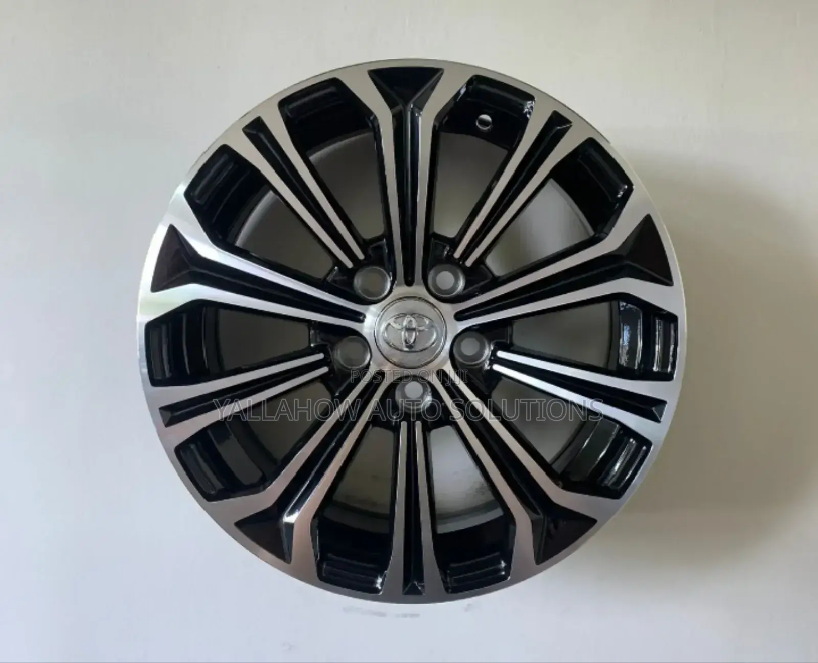 15-Inch Alloy Rims 5-Hole | Black Silver Stylish Wheels