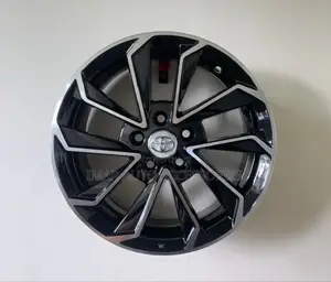 15-Inch 5-Hole Black Alloy Rims | Stylish Durable Wheels