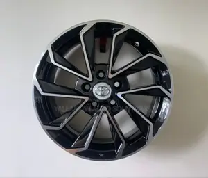 15-Inch 5-Hole Black Alloy Rims | Stylish Durable Wheels