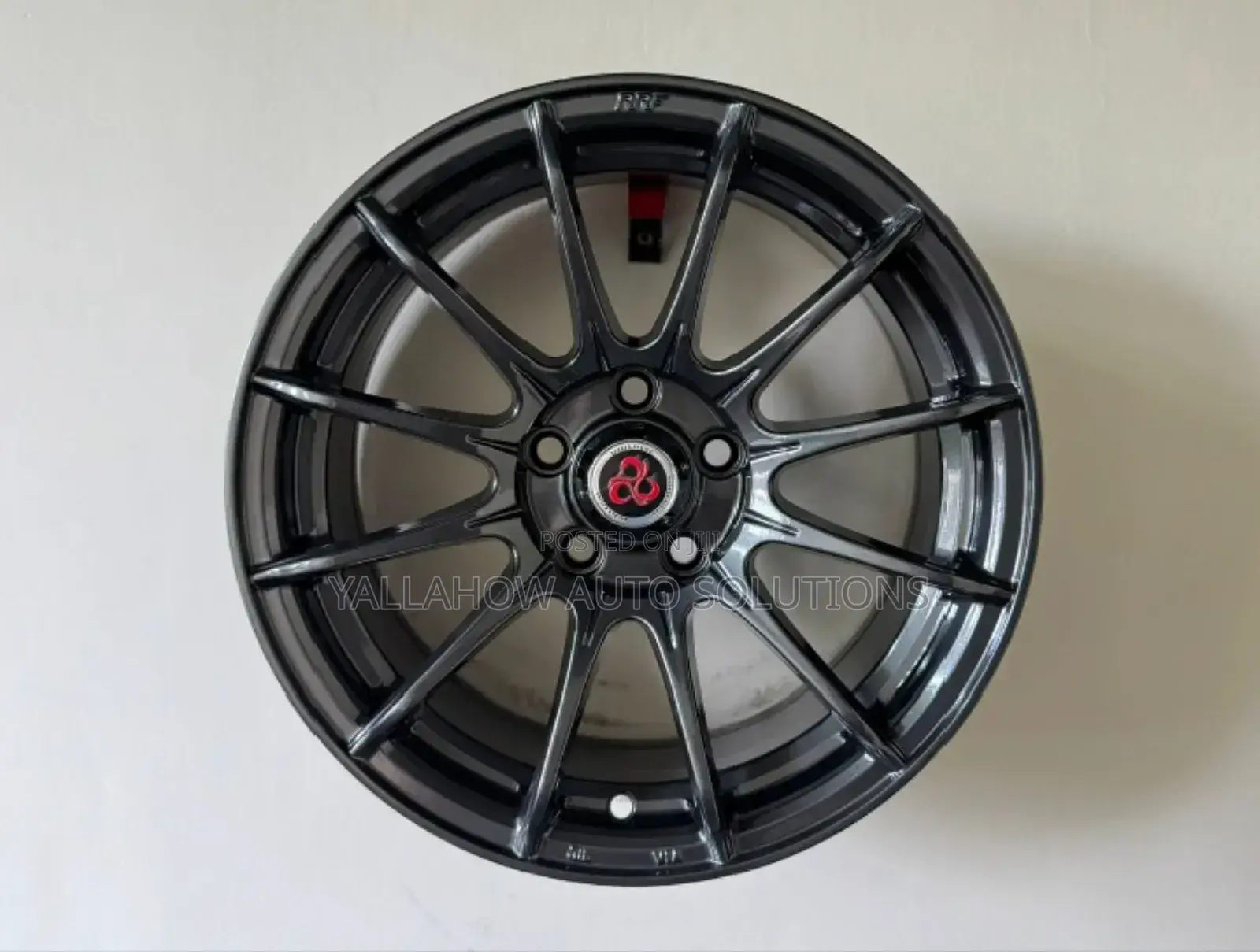 15-Inch Matte Black 5-Hole Rims | Stylish Durable Wheels
