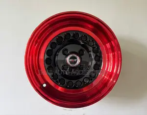 14-Inch Offset Rims | Stylish Red Alloy Wheels for Cars