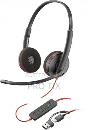 Poly Blackwire 3220 Stereo Usb-C Headset +Usb-C/a Adapter