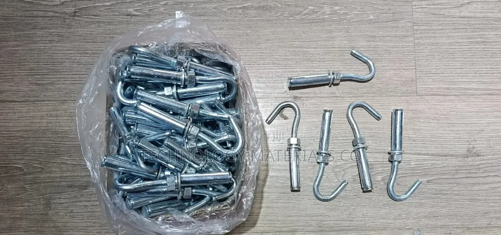 M8 X 108mm Open Hook Eye Anchor Expansion Bolt – 60pcs (Zinc Plated)