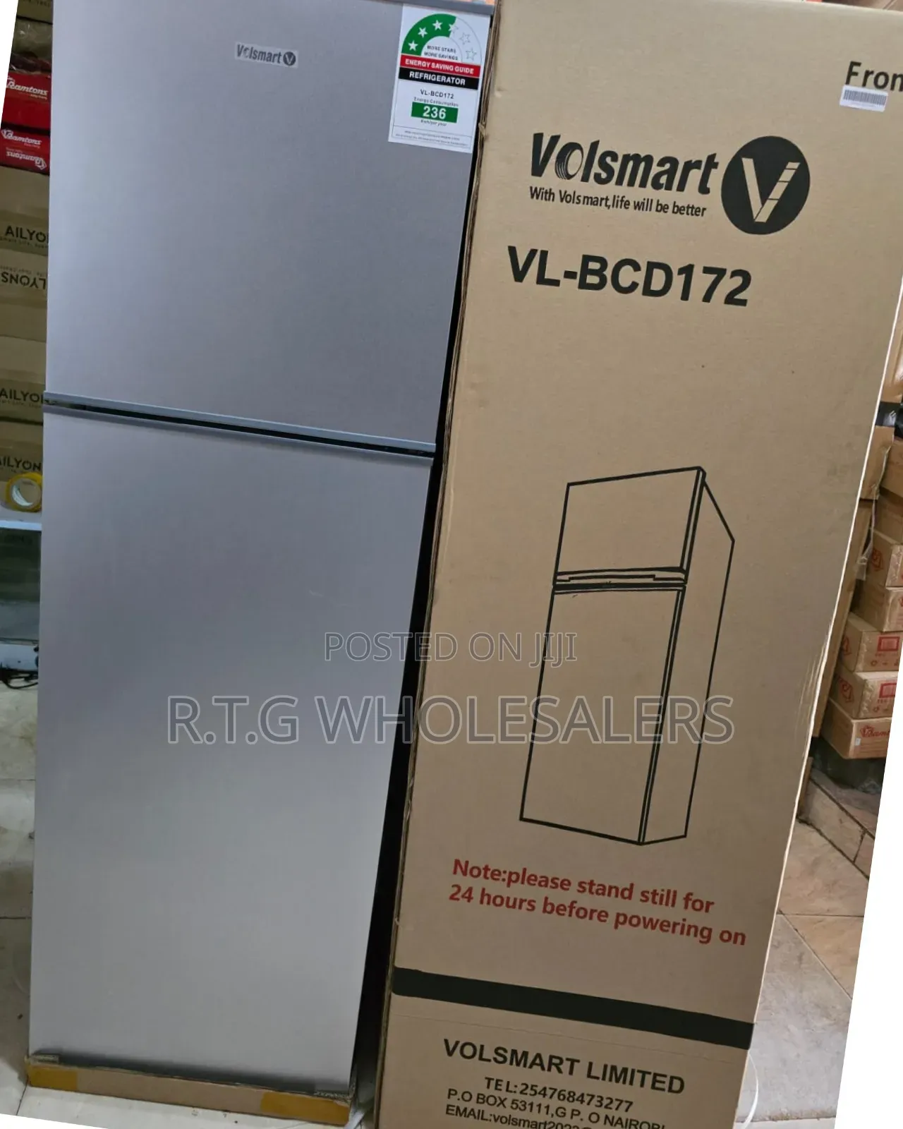 Silver Volsmart 172 L Fridge With Top Freezer