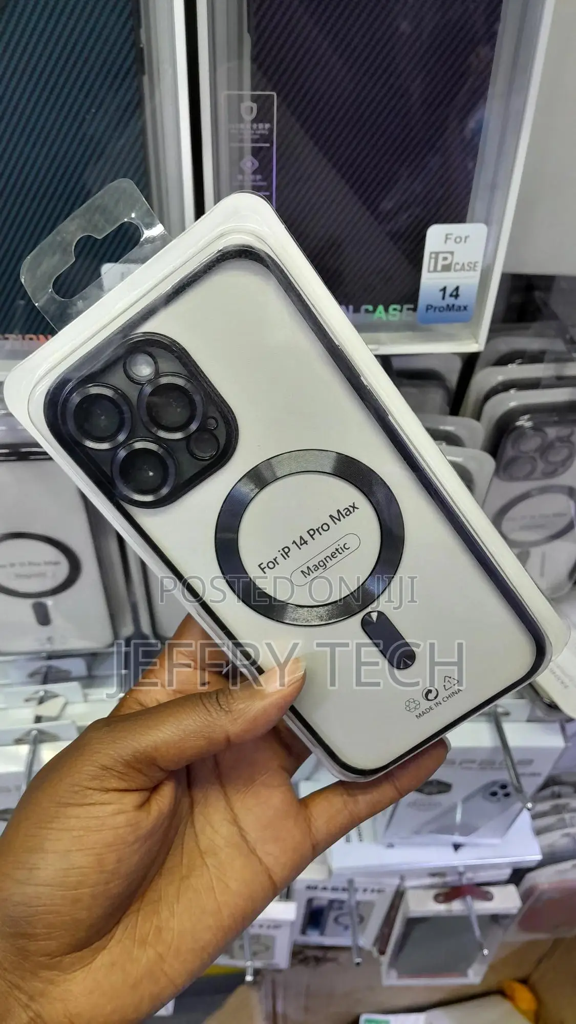Hython Magnetic Plating Clear for iPhone 14 Pro Max Case
