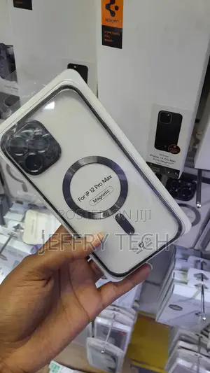 Naxio Magnetic Plated Clear Case for iPhone 12 Pro Max Camera Lens