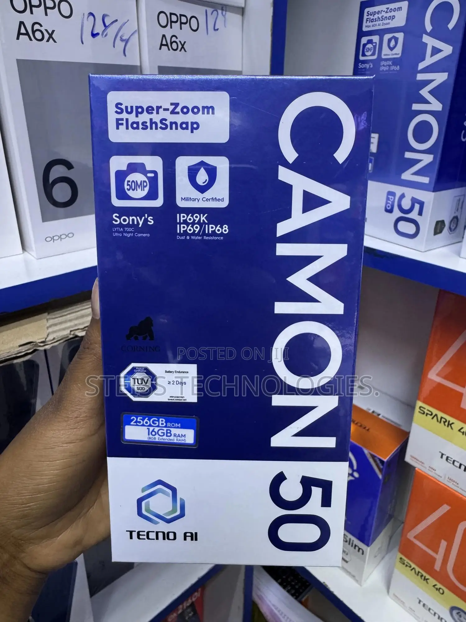New Tecno Camon 50 256 GB Black