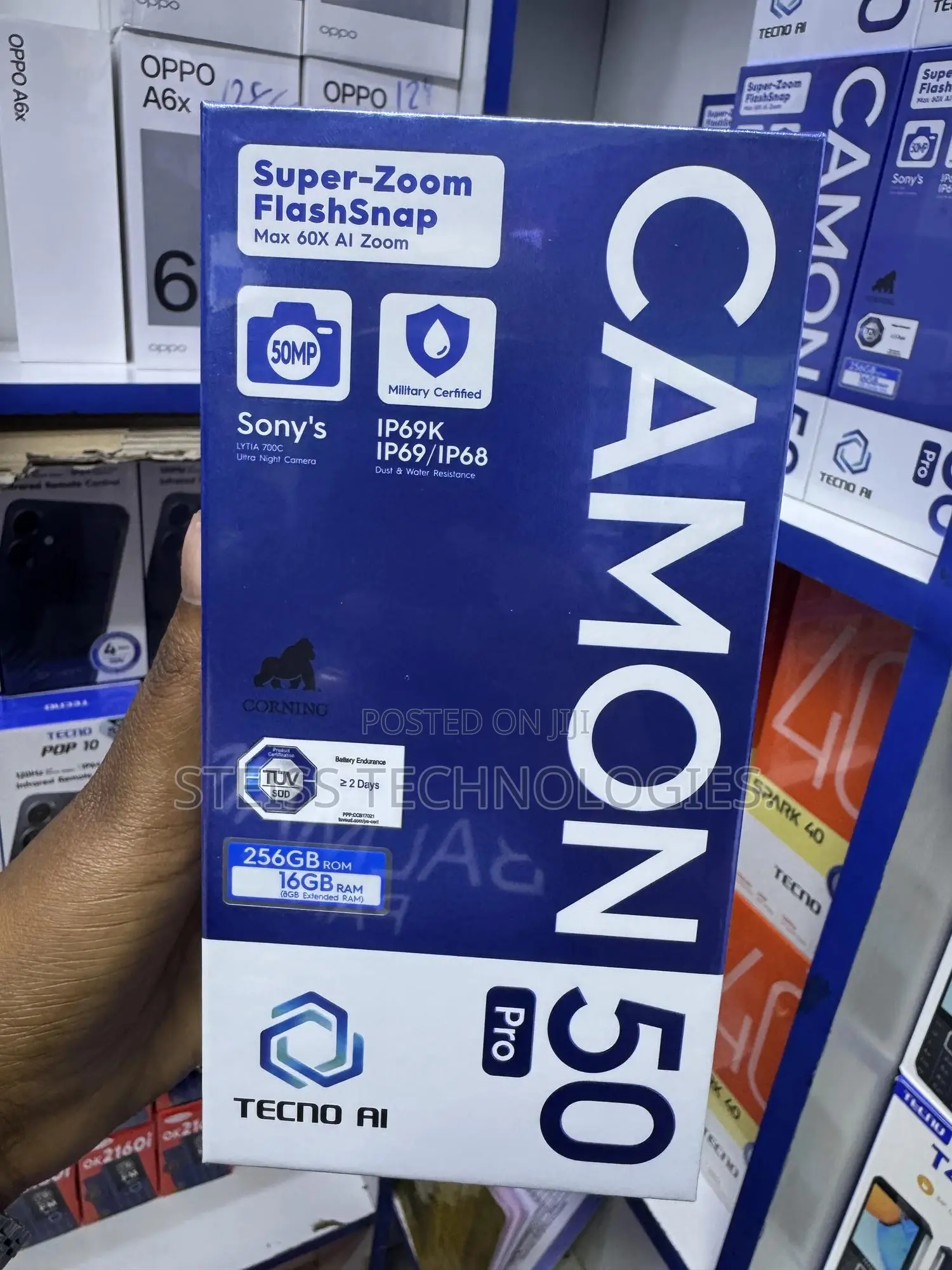 New Tecno Camon 50 Pro 256 GB Black