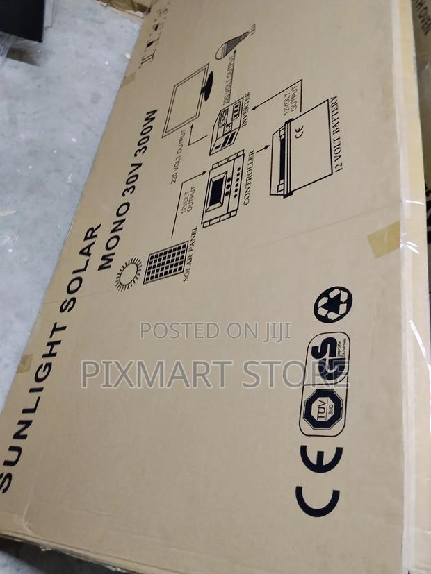 Sunlight 300w Monocrystalline Solar Panel Kit With Inverter Battery - main view