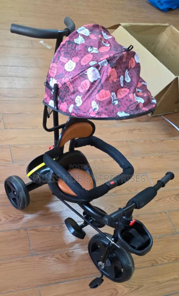 Kids' Push Tricycle With Canopy, - main view