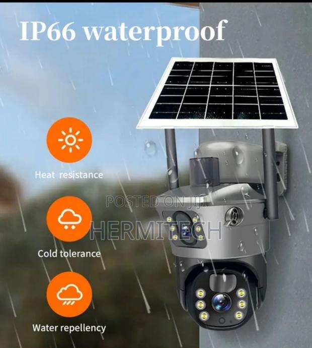 Water Proof Solar Powered CCTV Dual Lens Available - main view