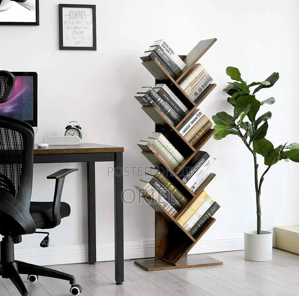 Book Shelves; Modern Vertical Home Office Book Rack