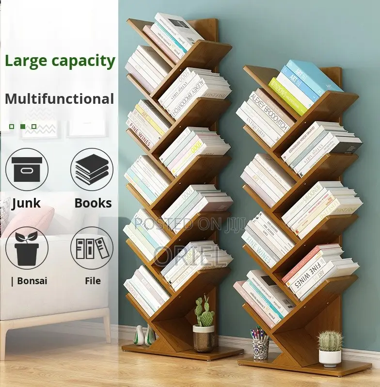 Book Shelves; Modern Vertical Home Office Book Rack