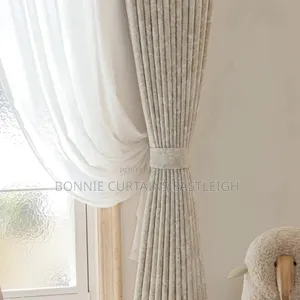 Green and Blige Curtains for Living Rooms