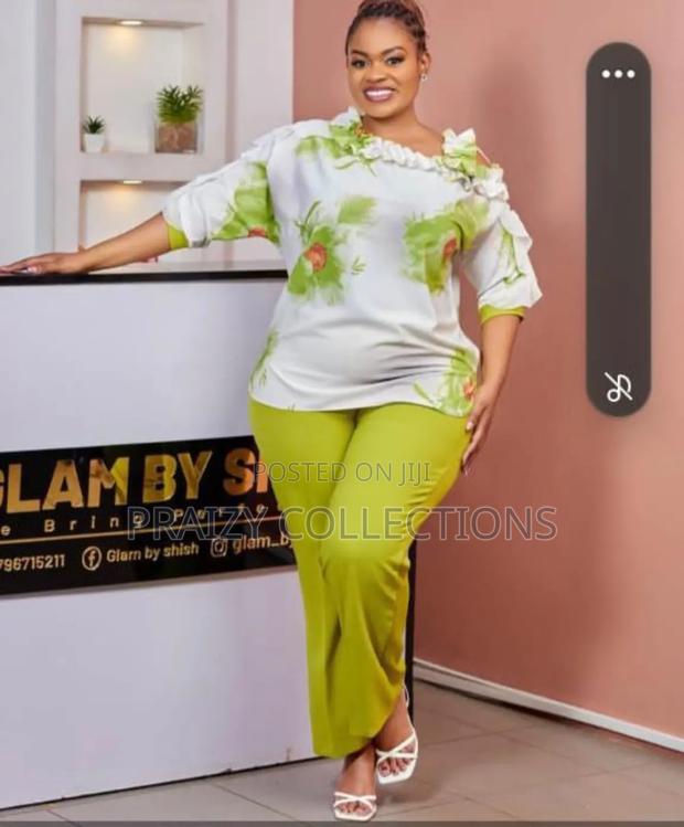 Quality Sunshine Floral Top N Plain Trouser 2pc Set - thumbnail 7