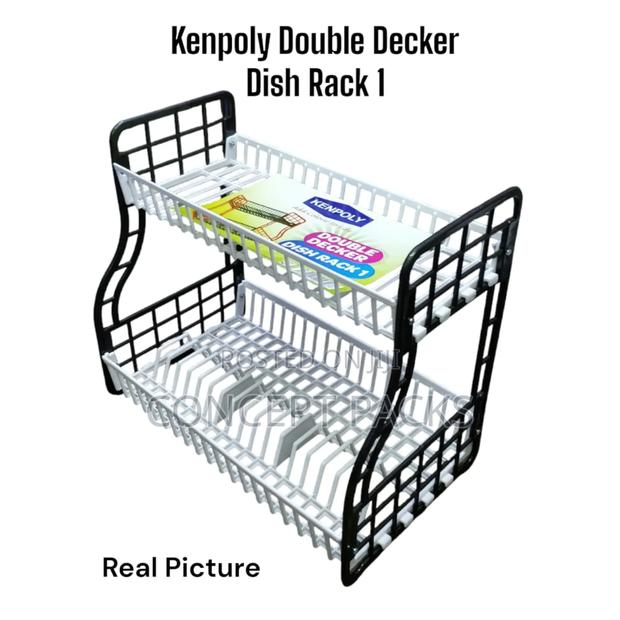 Kenpoly Double Decker Dish Rack Size: H-44cm X L-50cm X W-30cm - main view