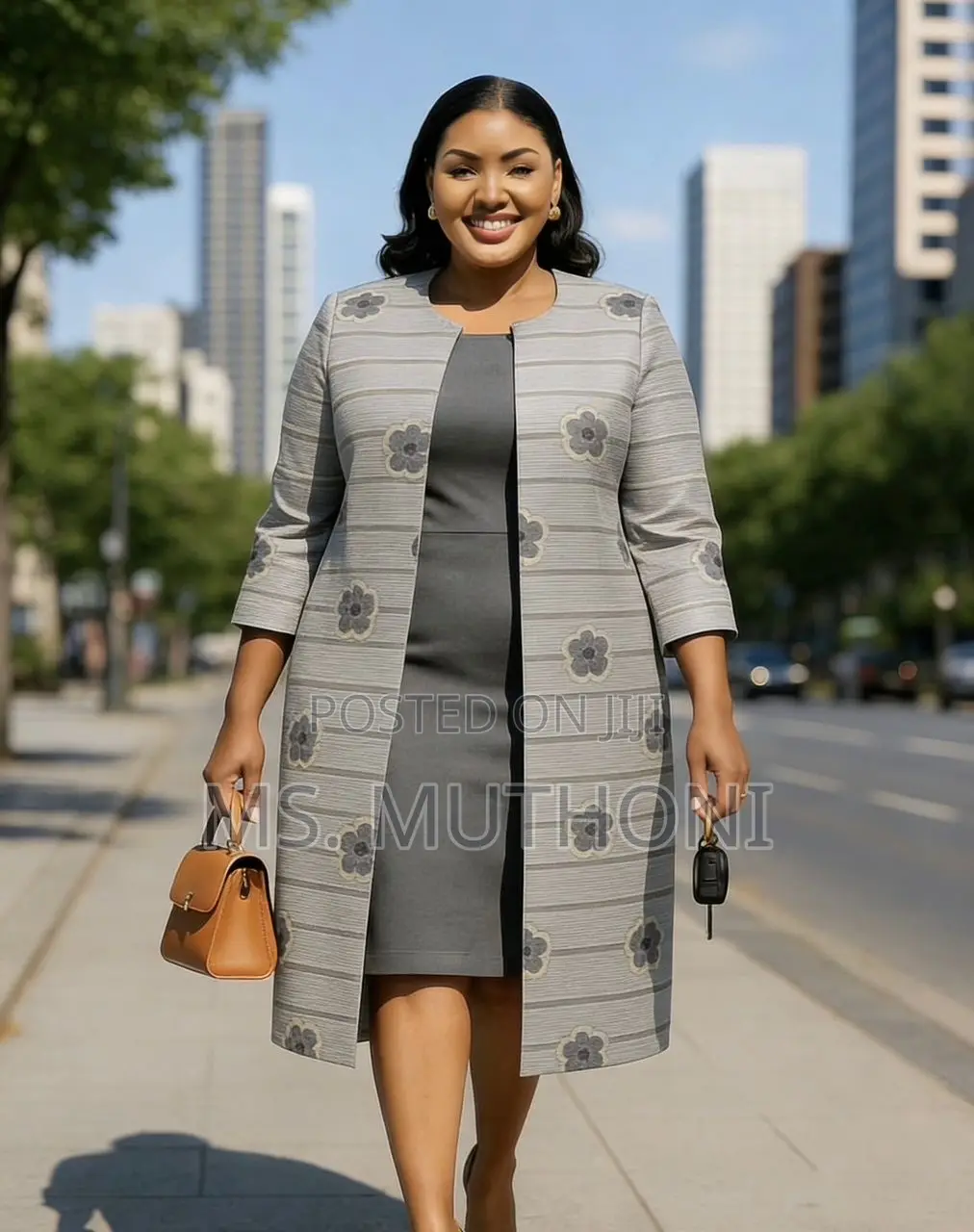 Top Notch Quality Very Demure 2pc Set Long Coat