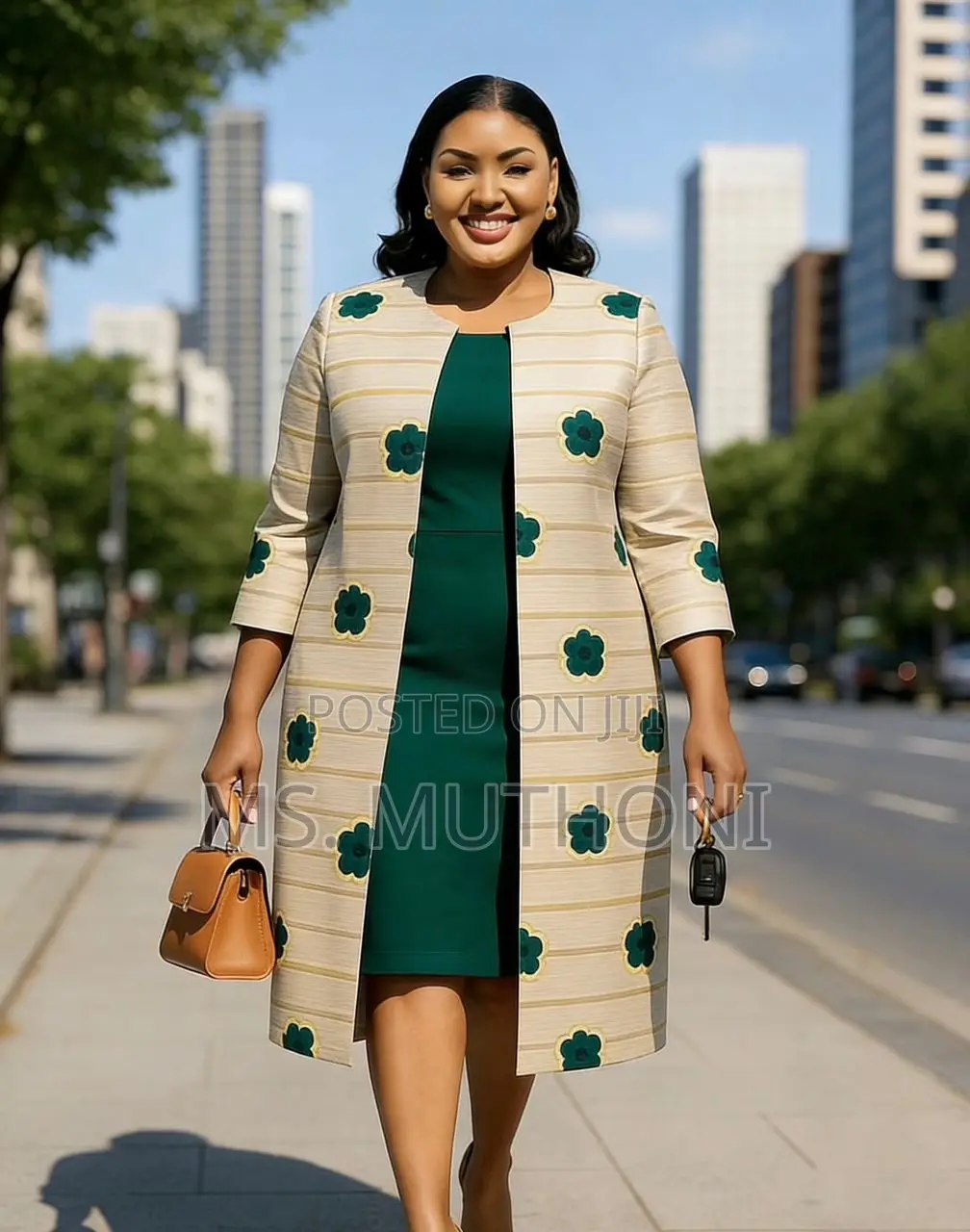 Top Notch Quality Very Demure 2pc Set Long Coat