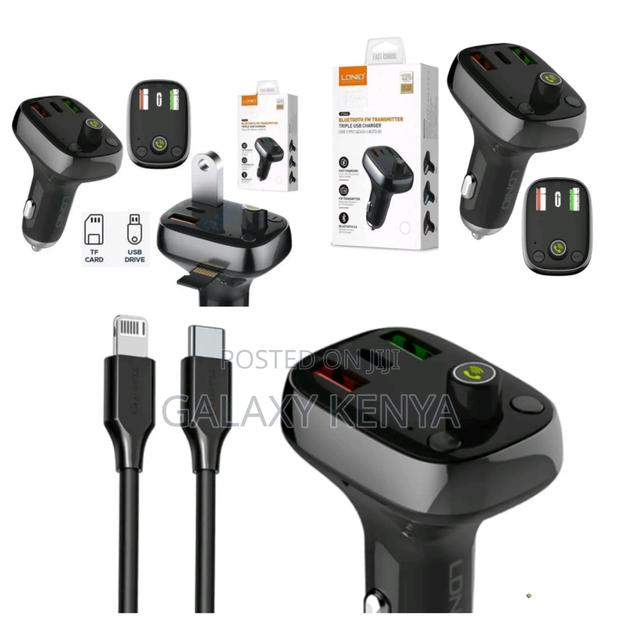 Car Bluetooth Fm Transmitter With Tripple Usb Car Charger - main view