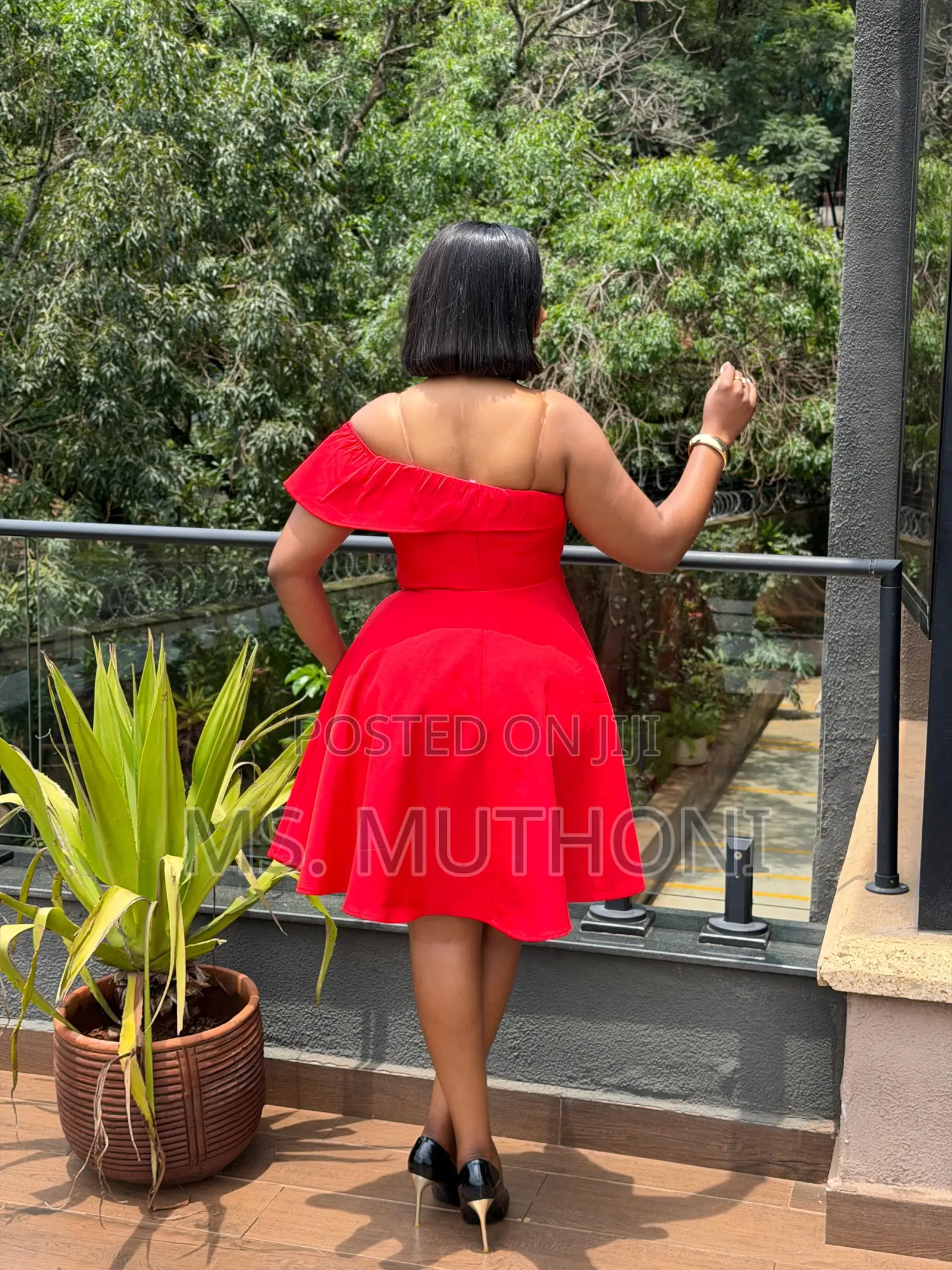 Zara Off Shoulder Fit and Flare Dress