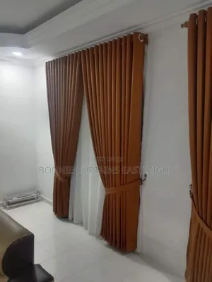 Orange Mixed With Green Curtains for Bedrooms