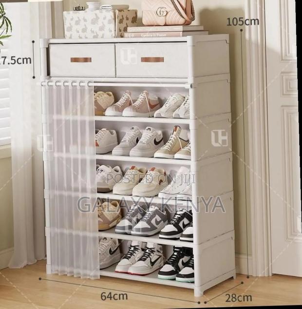 Multi-Layer Shoe Cabinet With Drawers - main view