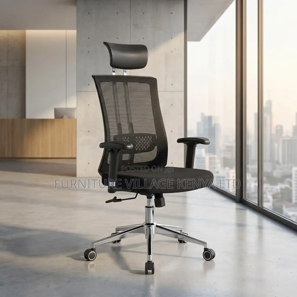 Office Chair; Executive High-back Orthopedic Office Chair
