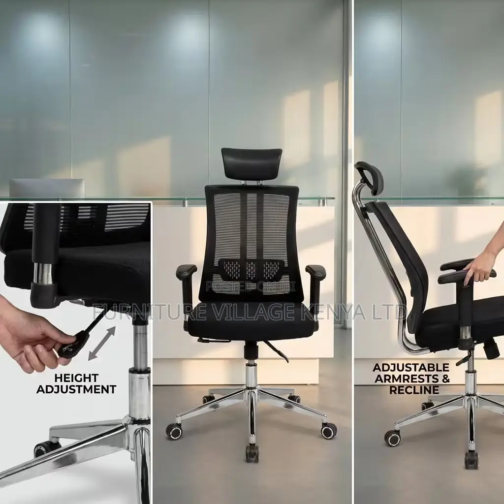 Office Chair; Executive High-back Orthopedic Office Chair