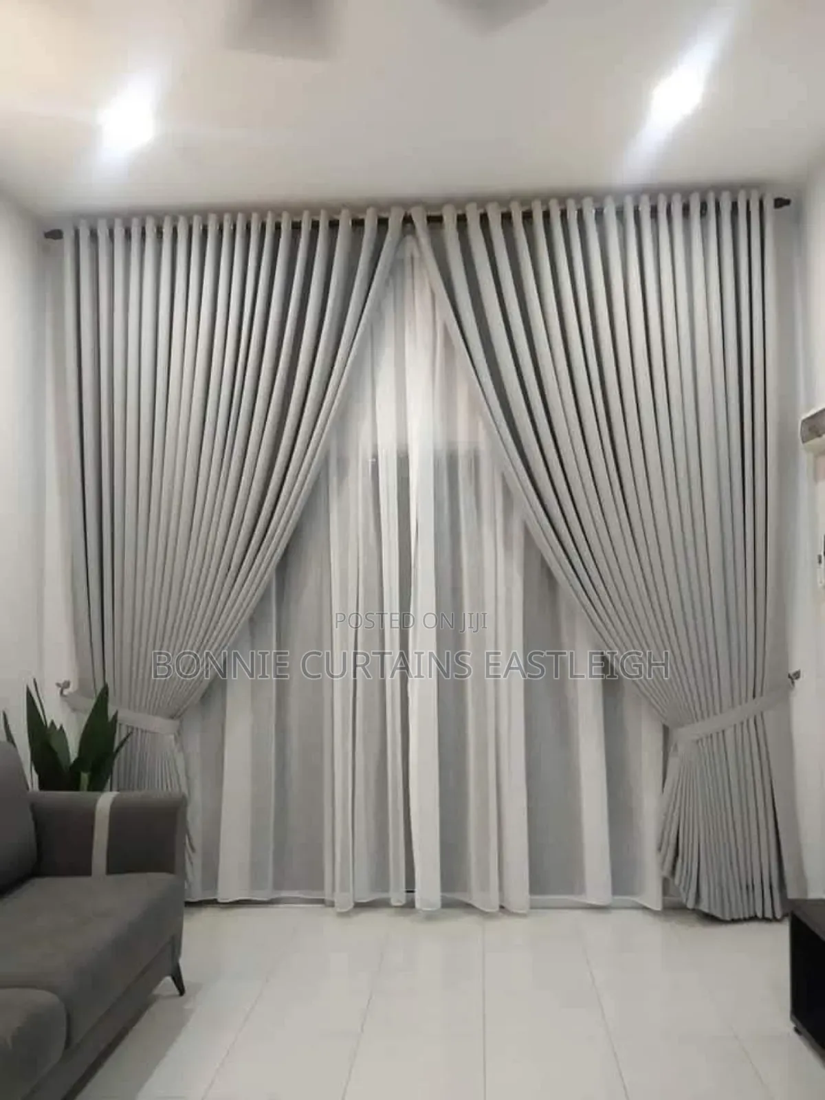 Off White Curtains Mixed With Gold for Dining Room