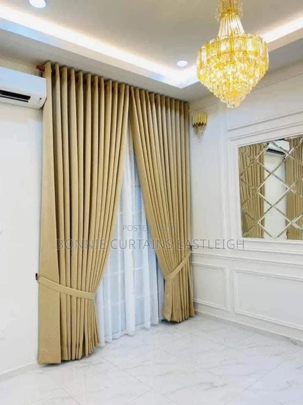Off White Curtains Mixed With Gold for Dining Room - thumbnail 2