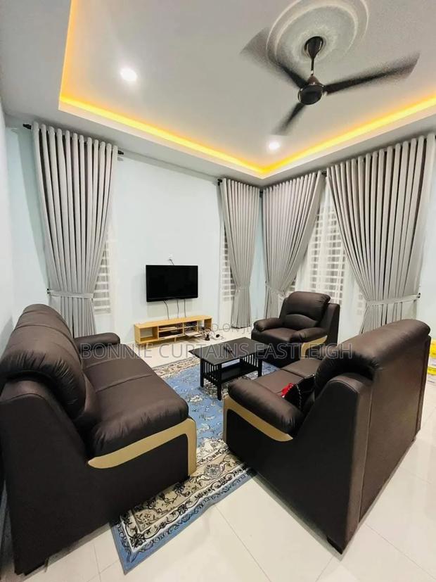 Light Gray and Cream Curtains for Guests Rooms