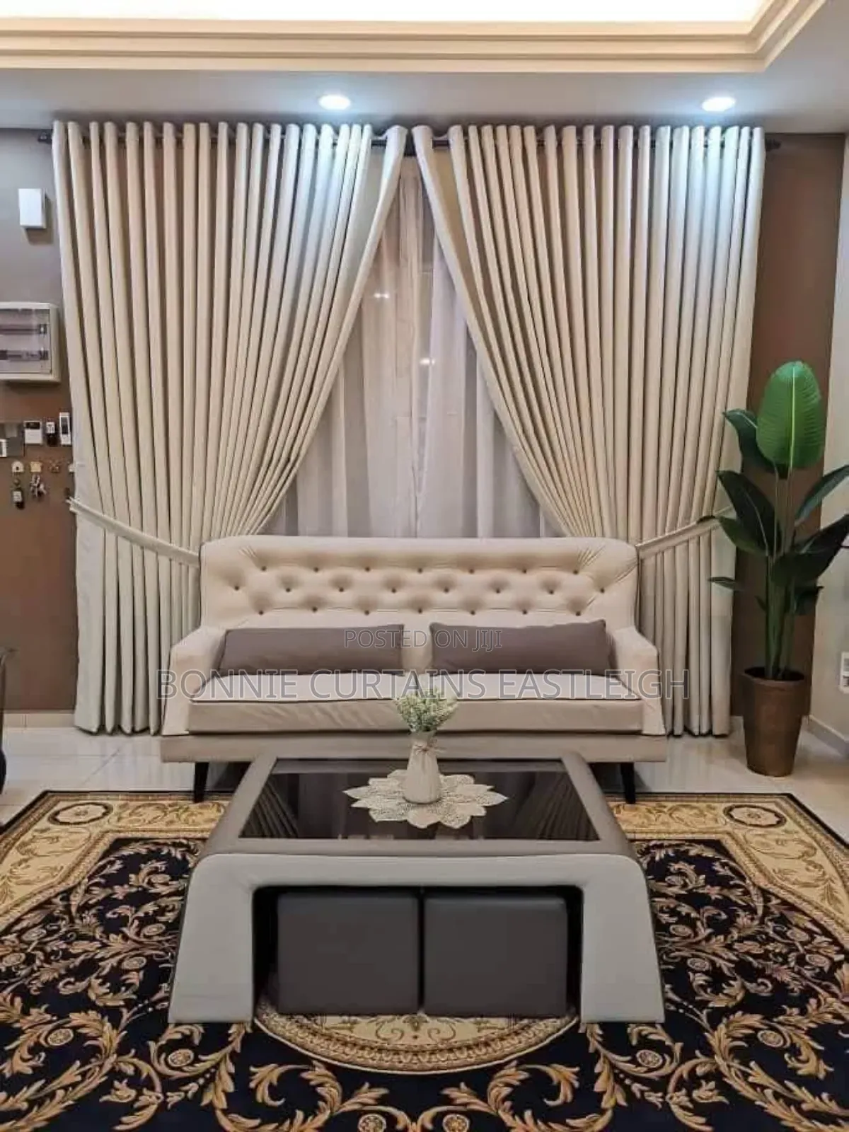 Role Blue and Cream Curtains for Bedrooms