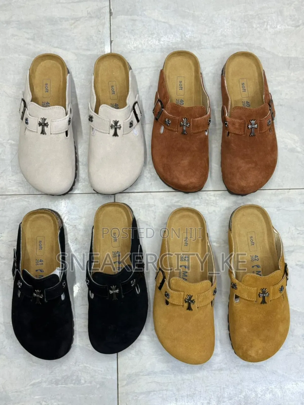 Chrome Hearts Birkenstock Clogs