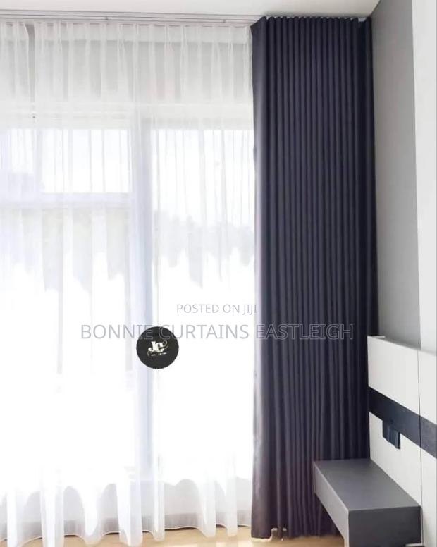 Navy Blue Curtains and Grey for Dining Room - thumbnail 2