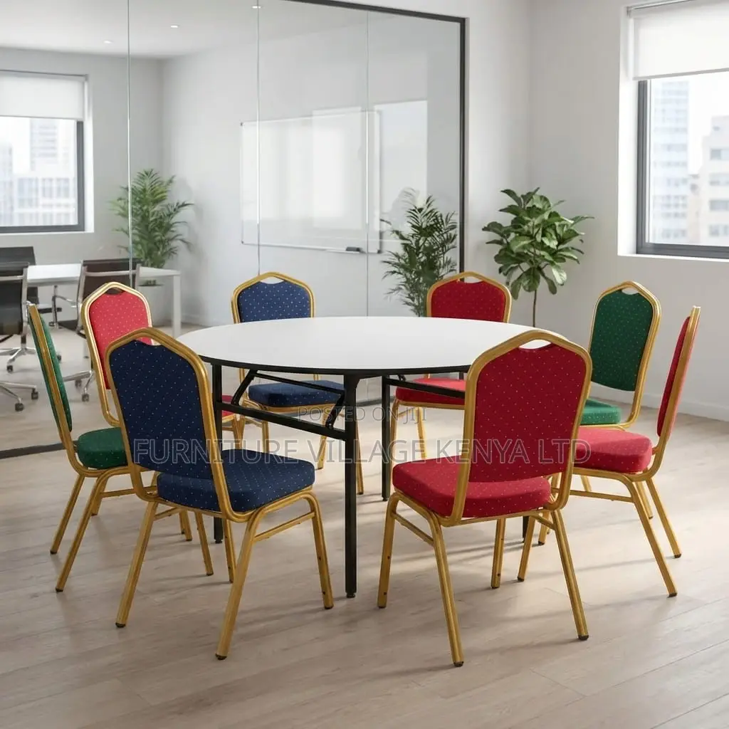 Office Table; 1.5 M Round Foldable Banquet-dining Table