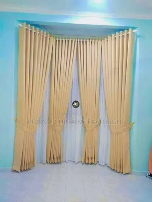 Gold Plain Curtains and White Sheers for Living Rooms