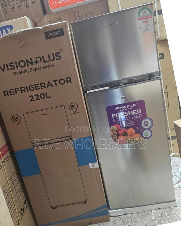 Vision 220 L Double Door Fridge With Top Freezer Lockable Doors