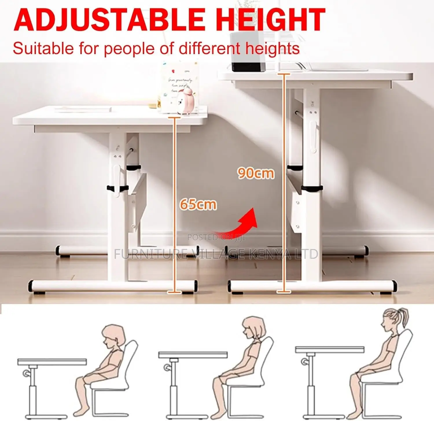 Office Desk; 1.2m Home/Office Manual Standing Desk