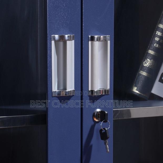 Office Cabinet : Blue Metal Office Filing Cabinet - thumbnail 9
