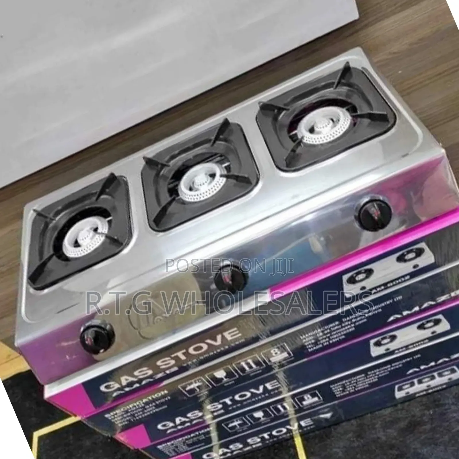 Amaze Portable 3‐Burner Gas Stove for Home Kitchen
