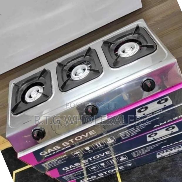 Amaze Portable 3‐Burner Gas Stove for Home Kitchen